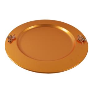 Platos de Presentación al por Mayor, Acabado Antiguo, Platos de Presentación para Vajilla, Plato Redondo para Servir, Plato de Metal para Servir - Product Image 1