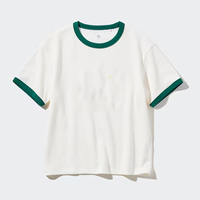 T-shirt à manches courtes et col rond Airism léger pour homme en coton/fibre de bambou anti-rétrécissement pour les séances de sport et les tenues décontractées