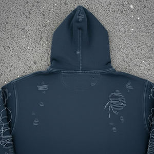 Sweat à capuche en coton lourd de qualité supérieure, broderie personnalisée, effet délavé, broderie délavée, pour hommes - Product Image 6