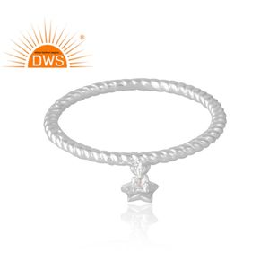 Anillo de piedras preciosas de topacio blanco Natural de Plata de Ley 925 más vendido, fabricante de joyería personalizada - Product Image 3