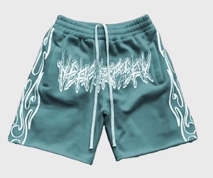 Camiseta de algodón sublimado personalizada, pantalones cortos de baloncesto con logotipo impreso Vintage, ropa deportiva unisex para adultos, pantalones cortos de baloncesto de malla estampados - Product Image 2