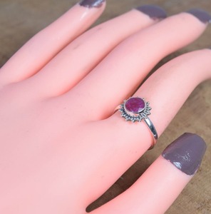 Boho Style 925 argent Sterling rubis pierres précieuses bague bijoux à la main bague en argent bijoux pour femmes cadeau de mariage pour elle - Product Image 3