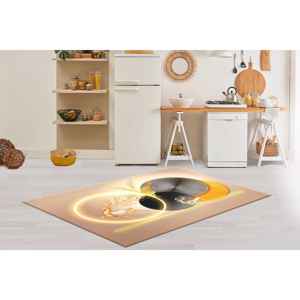 Tapis imprimé cerf abstrait : Décoration artistique moderne pour salle à manger et couloir, tapis fin non tissé - Product Image 2