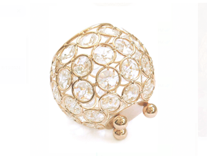 Juego de portavelas de cristal hecho a mano indio de alta calidad, candelabro de 2 piezas chapado en oro más vendido, Metal antiguo decorativo - Product Image 6