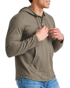 เสื้อฮู้ดกันลมมีฮู้ดของผู้ชายเสื้อสเวตเชิ้ตแขนยาวแบบสวมหัวมีฮู้ดสำหรับฤดูหนาวโลโก้ออกแบบได้ตามต้องการ - Product Image 4