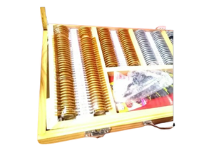 EQUIPO DE OPTOMETRÍA PROFESIONAL PLATA DORADA PRUEBA DE OJOS OFTÁLMICA JUEGOS DE LENTES DE PRUEBA VIDRIO... - Product Image 5