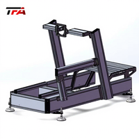 Simulateur de course en aluminium haut de gamme avec siège à mouvement complet pour un divertissement sportif immersif en réalité virtuelle, configuration professionnelle pour la simulation de course