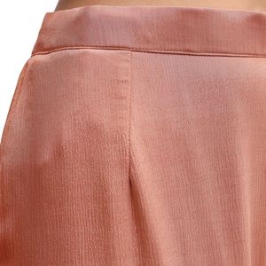 Ensemble Kurta Sharara plissé brodé pêche avec Dupatta pour réception de mariage fête et tenue traditionnelle - Product Image 6