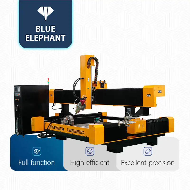 หินเราเตอร์ CNC 4 แกน 2113 ATC เครื่องแกะสลักหิน 3D พร้อมแกนหมุน 180 องศา