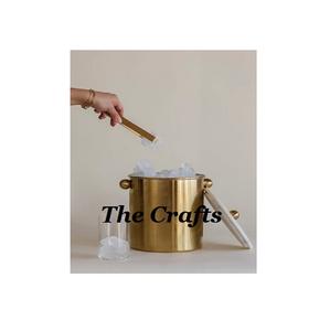 ถังน้ำแข็งที่มีด้ามจับทองเหลืองดีไซน์ไม่เหมือนใครถังใส่น้ำแข็งทุบทำจากสเตนเลสสตีลสำหรับใช้งานโรงแรมในบ้าน - Product Image 6