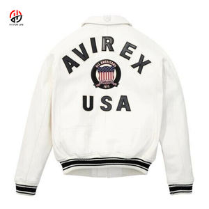 جاكيت أفيريكس جلد البقر الأصلي الكلاسيكي المخصص بالجملة عالي الجودة الأكثر مبيعًا - Product Image 4