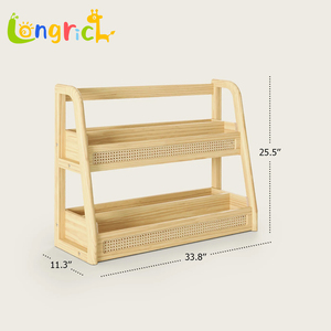 Estantería de Madera para Niños, 2 Niveles, Estilo Montessori, Multifuncional, Moderna, para Guardar Juguetes, para Niños Pequeños, Cuarto de Juegos - Product Image 2