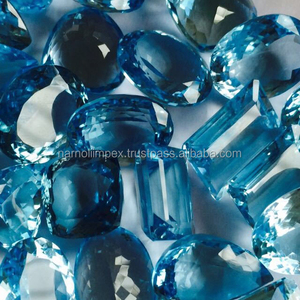 พลอยบุษราคัมสีฟ้าธรรมชาติที่มีคุณภาพสูงอัญมณีหลวม400.00CTS สำหรับทำเครื่องประดับทำแหวนแฮนด์เมด - Product Image 1