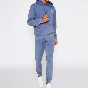 Conjunto Deportivo para Hombre Talla Grande XL, Estilo Acid Wash, con Logotipo Personalizado, para Entrenamiento de Invierno, con Bolsillos Delanteros y Tejido Elástico en Cuatro Direcciones - Product Image 4