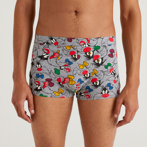 Calzoncillos bóxer transpirables deportivos de tiro alto para hombre, ropa interior de punto fino sin costuras de verano de talla grande XL, calzoncillos planos con esquinas personalizados - Product Image 3