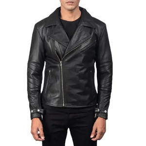 Chaquetas de Cuero para Hombre, Chaqueta de Cuero Vintage con Cierre para Hombre, Chaqueta de Motociclista de Cuero Desgastado para Hombre 2025 - Product Image 2
