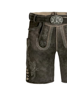 Lederhosen en cuir véritable allemand Trachten bavarois traditionnel Oktoberfest hommes personnalisé court chèvre daim Lederhose pour hommes - Product Image 4