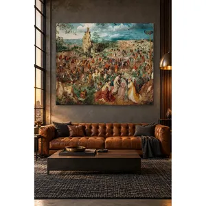 Fida Bruegel La Procession vers le Calvaire, scène de foule, impression sur toile - Product Image 5