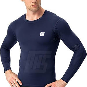 เสื้อคอมเพรสชั่นแขนยาวสีพื้นสำหรับผู้ชาย รับสกรีนโลโก้ เสื้อคอมเพรสชั่นผู้ชายสไตล์ใหม่ - Product Image 6