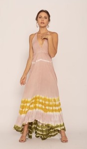 Nuevo Vestido de Novia Largo hasta el Suelo, Estilo Bohemio, con Tirantes Finos, Espalda Descubierta, Cuello en V, Estampado, 100% Algodón, Corte en A, para Playa o Boda - Product Image 3