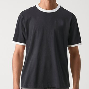 Sublimation <b>Polyester</b> Ringer <b>Shirt</b> Wholesale Blank Contrast Trim Tee Bulk <b>T</b> <b>Shirt</b> - Product Image 5