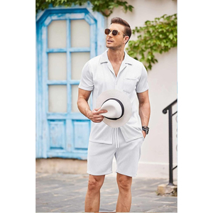 Short de plage personnalisé pour hommes vêtements de sport à séchage rapide maillots de bain de haute qualité ensembles d'été deux pièces pour hommes - Product Image 4