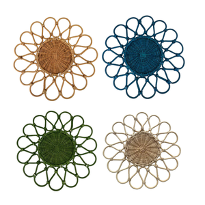 Mantel Individual de Mimbre Tejido a Mano, Antideslizante, Decorativo, para Mesa de Cocina, Impermeable, Hecho en Vietnam - Product Image 1