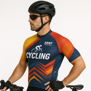 Personalizable ligero 100% poliéster ciclismo Jersey transpirable secado rápido carretera MTB carreras equipos ropa deportiva sublimada medio - Product Image 2