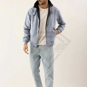 Venta caliente Precio con descuento Chaqueta de camello de gamuza genuina Colección de invierno Chaqueta de gamuza de estilo con cremallera y cuello levantado para hombre - Product Image 4