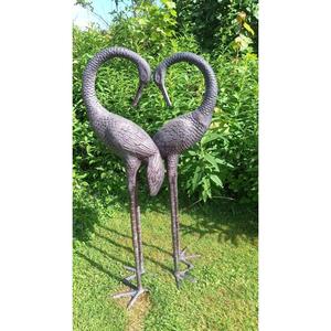 Figura de pato de bronce sentado, escultura al aire libre hecha a mano, par de patos sólidos, casa de campo, estilo moderno, exhibición de jardín, objeto de pato - Product Image 2