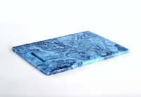 Planche à fromage en résine faite à la main, texture marbre durable, motif tourbillon aquatique, compatible lave-vaisselle, écologique, pour couper, hacher et servir