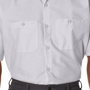 Camisa DE TRABAJO personalizada para hombre con logotipo bordado de impresión Durable de manga corta Uniforme industrial Ropa DE TRABAJO Fabricante OEM - Product Image 2