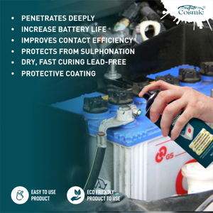 Autocosmic Battery Terminal Protector Spray 150ML Revêtement de protection anti-corrosion pour bornes de batterie - Product Image 4