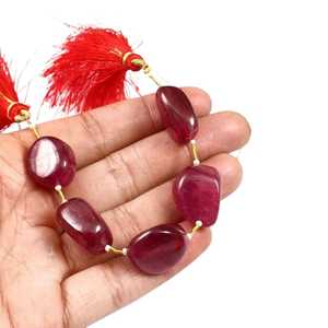 Cuentas de pepita de rubí natural, forma libre, forma caída, piedras preciosas sueltas para hacer joyas, collar, pulsera, proveedor de cuentas al por mayor - Product Image 5