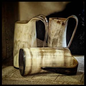 Mug à boire artisanal en corne naturelle, imitation antique, durable, écologique et unique pour la bière, le miel, la bière, les boissons, taille personnalisable - Product Image 6