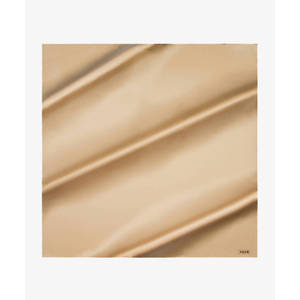 Beige Striped Silk <b>Square</b> <b>Scarf</b> with Bow Pattern - Product Image 4