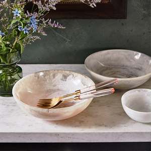 Bol et plat de service en résine, dernier modèle, passe au lave-vaisselle, design moderne européen personnalisable, pour la maison et les fêtes - Product Image 4