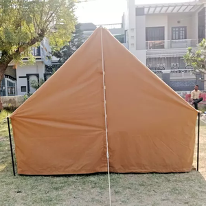 Carpa Portátil Estilo Legión Romana, Lona de Algodón Beige Oscuro con Poste de Aluminio, Impermeable - Product Image 3