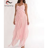 Collection Printemps-Été TW : Robe de plage en mousseline de soie à rubans fluides, best-seller