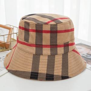 Wholesale designer beach wear <b>holiday</b> causal High quality fashion unisex plaid folding custom logo fisherman trendy Bucket <b>Hats</b> - Product Image 1
