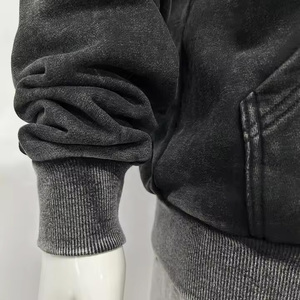 เสื้อฮู้ดดี้ทรงโอเวอร์ไซส์แบบวินเทจ ล้างสีด้วยกรด ผ้าฝ้าย 100% สตรีทแวร์ ผ้าฟลีซ พิมพ์ลาย ปักโลโก้ สำหรับผู้ชายและผู้หญิง รับผลิตแบบ OEM - Product Image 3