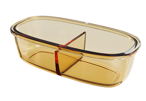 ชามแก้วผสมอาหาร ทนความร้อน ชามสลัด ชามแก้วสีเหลืองอำพัน ชามเสิร์ฟอาหาร ชามเตรียมอาหารในครัว - Product Image 6