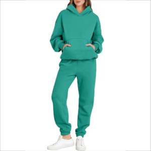 Survêtements décontractés à capuche pour femmes IOTA SPORTS de haute qualité, logo personnalisé pour jogging 2 pièces, survêtements chauds d'automne OEM - Product Image 3