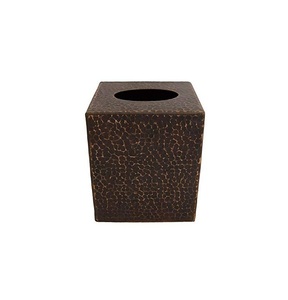 Caja de pañuelos con acabado de cobre Proveedores indios de cajas modernas para servilletas Soportes de pañuelos de vidrio personalizados para Decoración - Product Image 6