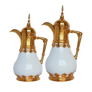 Service de restauration pour hôtels et restaurants de luxe, style vintage, écologique, pots de service, théière arabe Dallah, ensemble bouilloire avec couvercle et poignée, brillant - Product Image 4