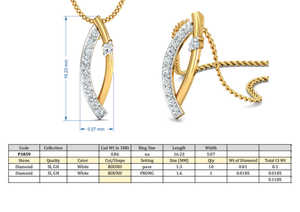 Boho Curved Brass Zircon Pendant 18k Gold Plated Statement Minimal Wholesale Pendant For Women - Product Image 4