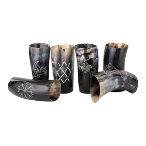 Real Horn Natural Most Popular Horn Natural Color Buffalo Horn Decorative Beer Mug - Product Image 5