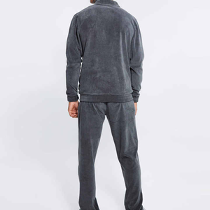 Chándal para hombre de diseñador de lujo transpirable en blanco de talla grande cálido 2 piezas chándal de terciopelo - Product Image 2