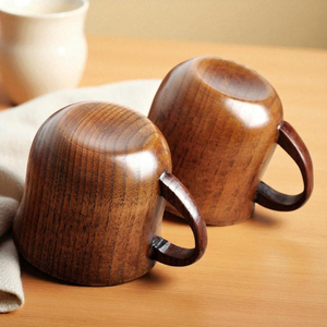 Meilleures ventes vintage, gobelets en bois naturel, finition brillante, taille personnalisée, faits à la main, gobelets en bois d'extérieur, cadeaux uniques, chaud et froid, PP - Product Image 3