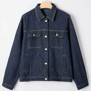 Nouvelle conception de veste en jean pour femmes, veste en jean personnalisée pour l'extérieur, lavage à l'acide, meilleure vente en gros, veste en jean personnalisée OEM - Product Image 1